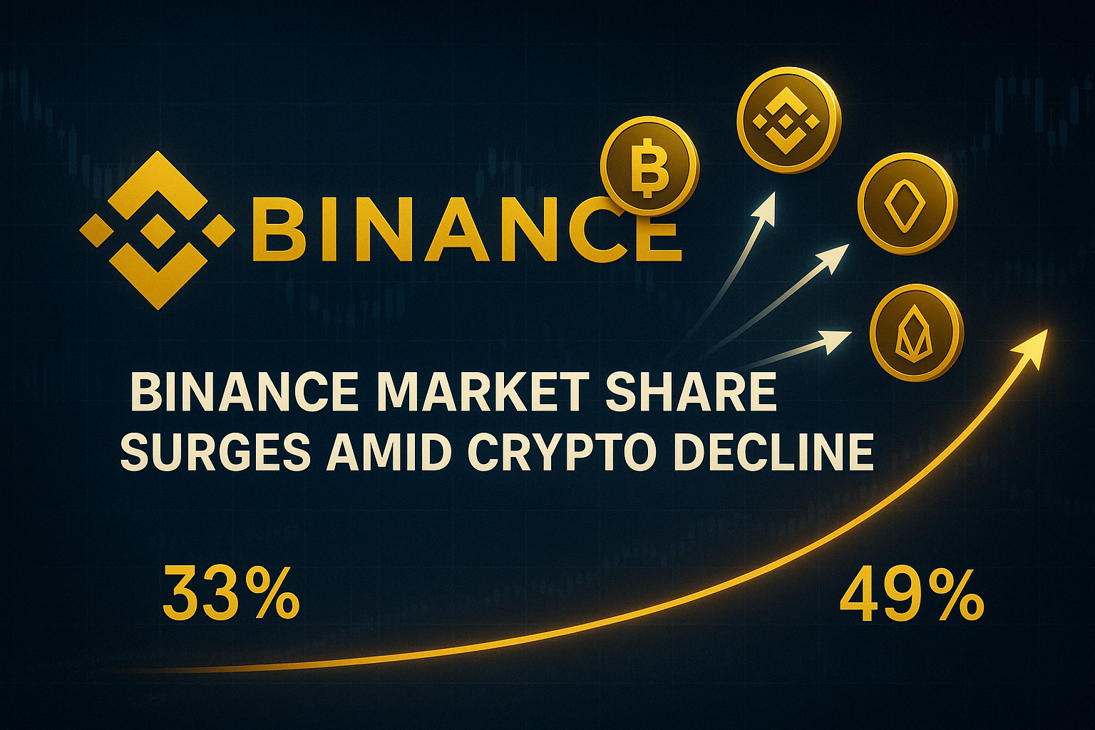 Binance Captures 50% of Bitcoin Trading Volume Amid Market Decline